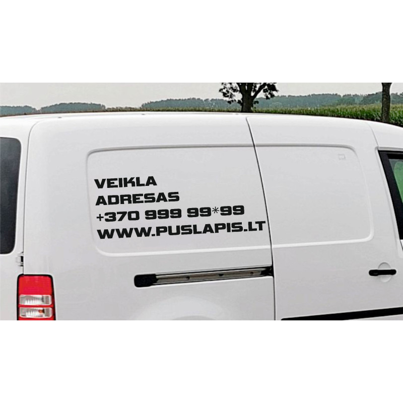 Reklaminis lipdukas automobiliui