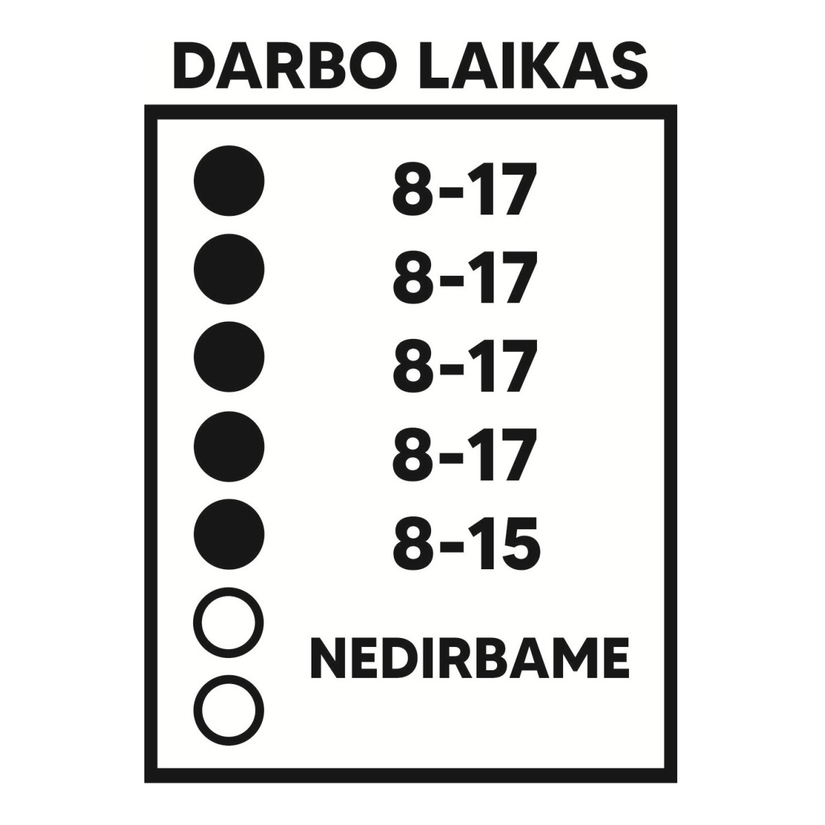 Lipdukas darbo laikui (1#) Lipdukas darbo laikui (1#)