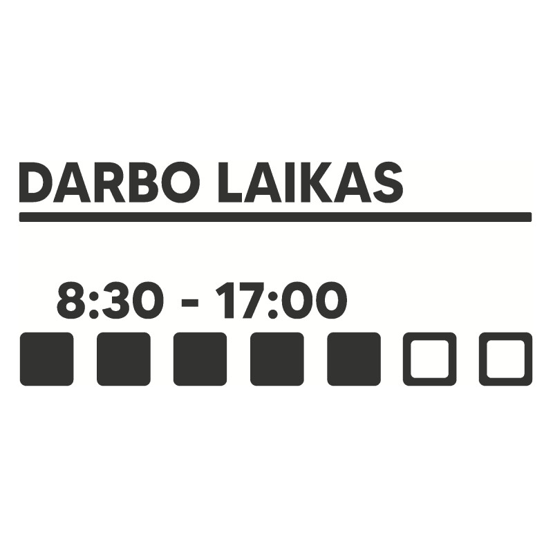 Lipdukas "DARBO LAIKAS" (6#)