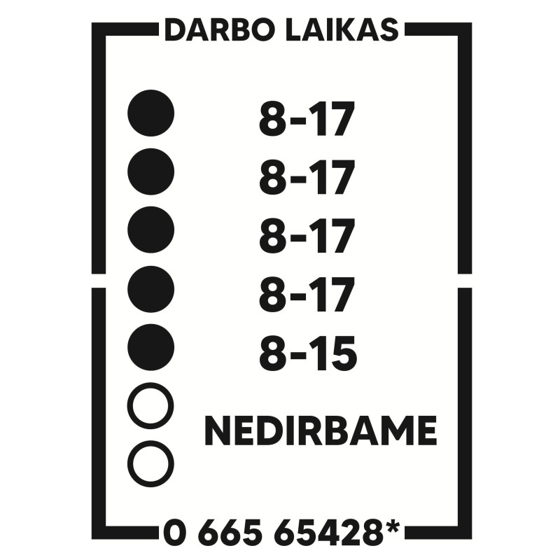 Darbo laiko lipdukas (8#)